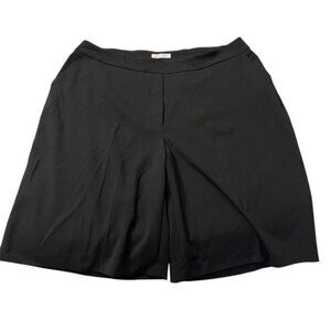 mack + liam High Rise Wide Leg Cropped Pants Culottes Black 2X